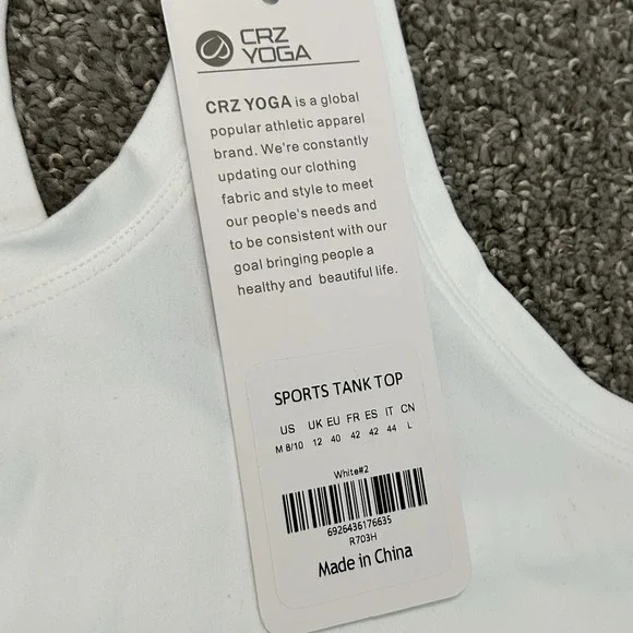 *Lot Of 2* CRZ Yoga Butterluxe Workout Tank Tops Racerback ~ Size MED (NWT $52) - Picture 8 of 12